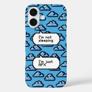 Funda iPhone 16 Nubes AFK - Teléfono Pixel Retro