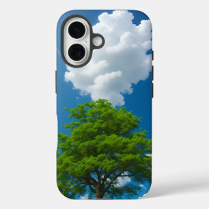 Funda iPhone 16 Nubes de golosinas a la luz del sol