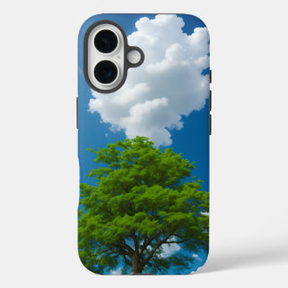 Funda iPhone 16 Nubes de golosinas a la luz del sol