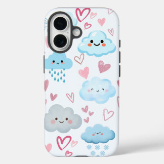 Funda iPhone 16 Nubes Soñadoras Afrutadas