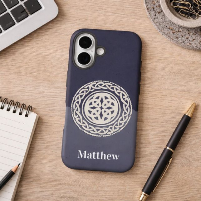 Funda iPhone 16 Nudo celta con nombre (Subido por el creador)