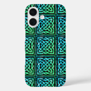 Funda iPhone 16 Nudo Celta - Verde Azul cuadrado