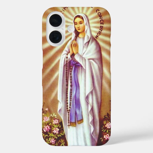 Funda iPhone 16 Nuestra Señora de Lourdes (Reverso )