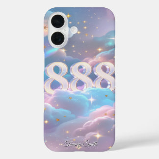 Funda iPhone 16 Número de ángel holográfico - Manifestación cósmic