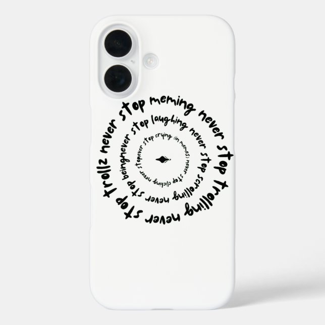 Funda iPhone 16 Nunca Detener... Inspiradora camiseta gráfica (Reverso )
