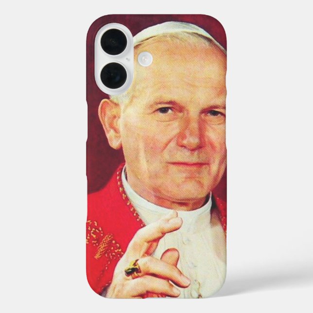 Funda iPhone 16 Obispo Juan Pablo II de Roma (Reverso )