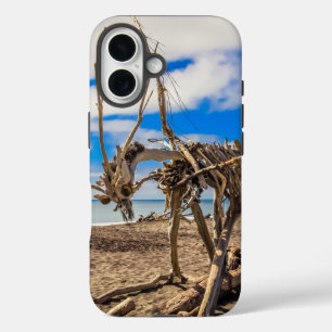 Funda iPhone 16 Obra de arte en la playa de Hokitika, Nueva Zeland