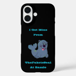 Funda iPhone 16 Obtuve El Mío Del Sello De Tela En Zazzle