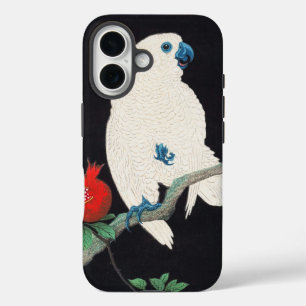 Funda iPhone 16 Ohara Shoson, Cockatoo y Pomegranate ukiyo-e