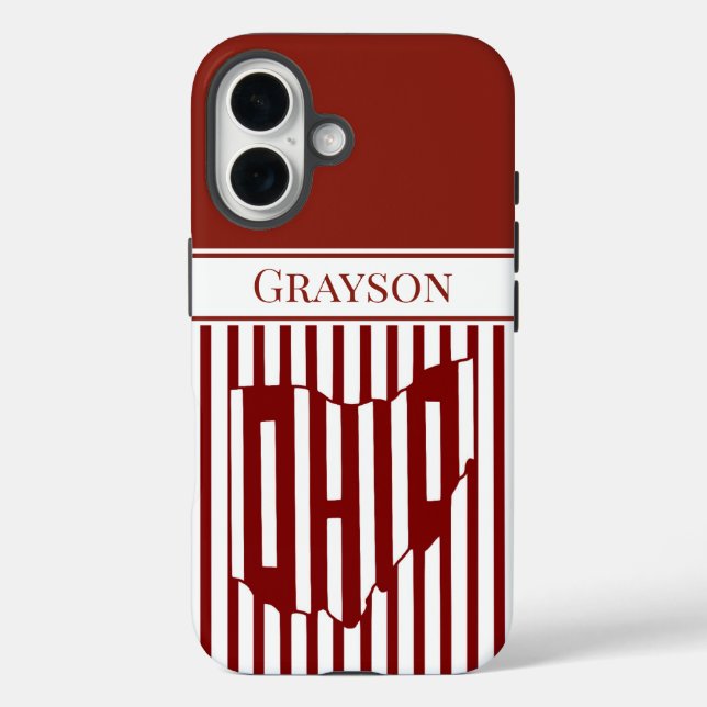 Funda iPhone 16 Ohio Red Stripe (Reverso )