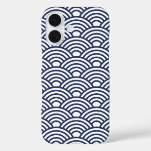 Funda iPhone 16 Olas Antiquas Japonesas Seigaiha