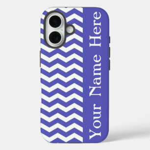 Funda iPhone 16 Olas de las costas de Curazao Chevron con nombre