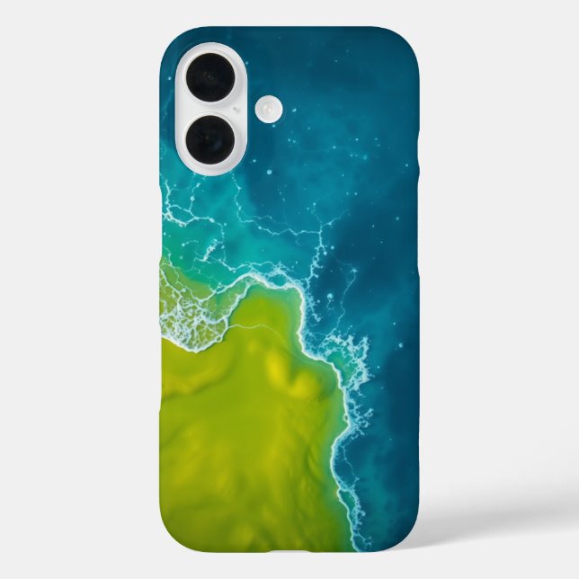 Funda iPhone 16 Olas de tranquilidad: Una vista tranquila (Reverso )