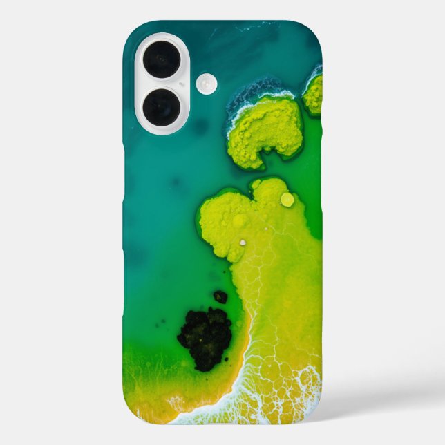 Funda iPhone 16 Olas de tranquilidad: Una vista tranquila (Reverso )