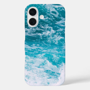 Funda iPhone 16 Olas del océano azul