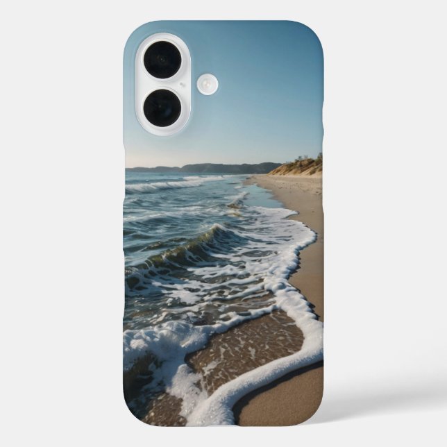 Funda iPhone 16 Ondas oceánicas (Reverso )