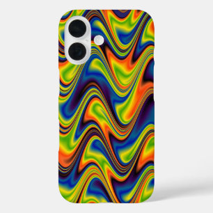 Funda iPhone 16 Ondulado Multicolor Abstracto