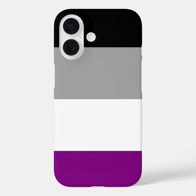 Funda iPhone 16 Orgullo asexual (Reverso )