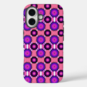 Funda iPhone 16 Orgullo de género / patrón de flor espejo rosa Cas