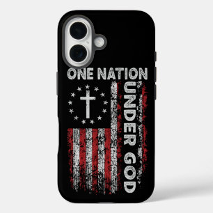 Funda iPhone 16 Orgullo Patriótico: Una nación bajo Dios