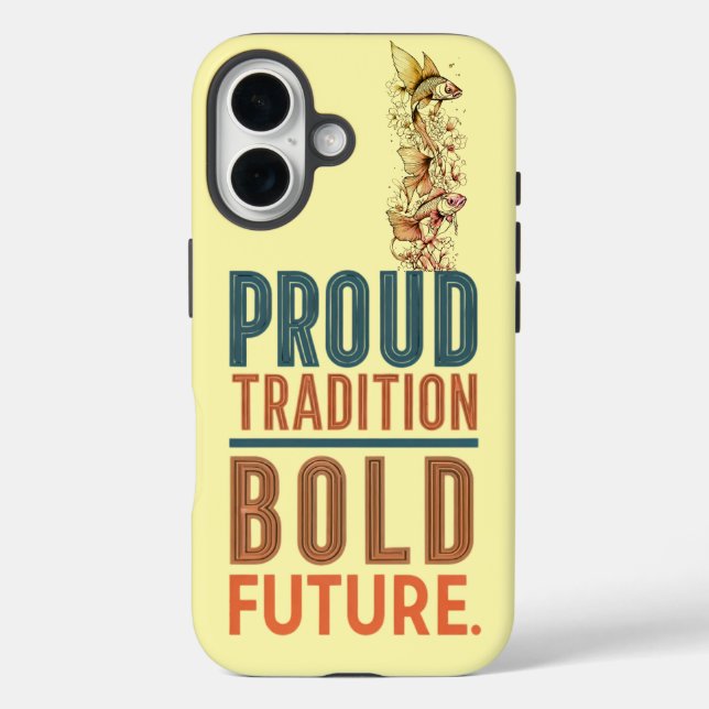 Funda iPhone 16 Orgullosa Tradición, Audaz Diseño Futuro De Borde  (Reverso )