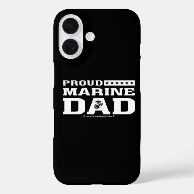 Funda iPhone 16 Orgulloso Marine Dad - Blanco (Reverso )