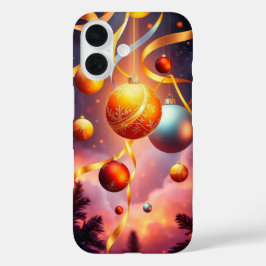 Funda iPhone 16 ornamentos y cintas giratorias surrealistas