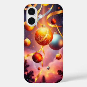 Funda iPhone 16 ornamentos y cintas giratorias surrealistas