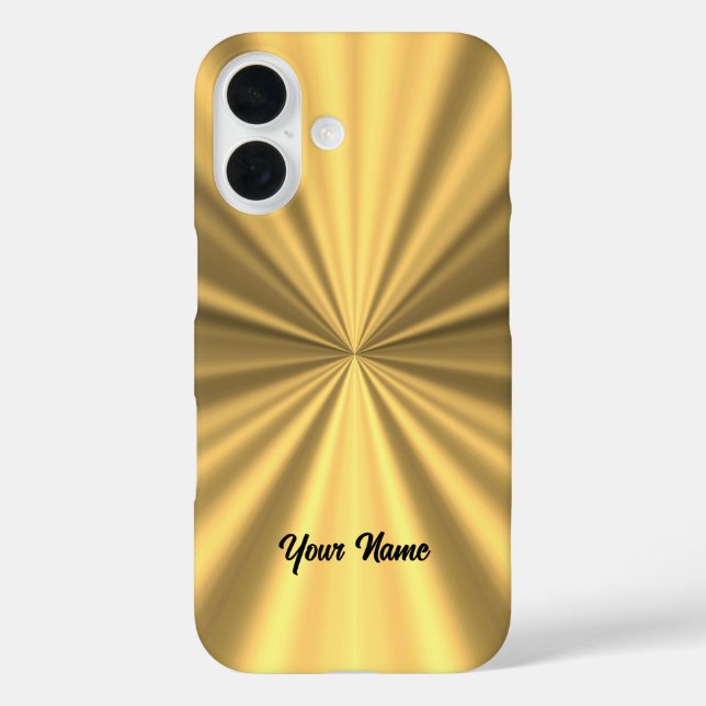 Funda iPhone 16 Oro metálico falso (Reverso )