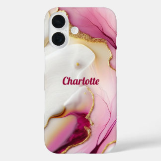 Funda iPhone 16 Oro rosa de Fuchsia