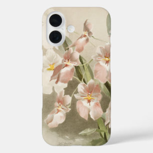 Funda iPhone 16 Orquídeas Blancas Flores Vintage Ilustracion Viejo