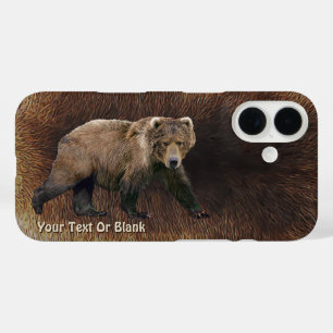 Funda iPhone 16 Oso Kodiak Sobre Piel De Caribú