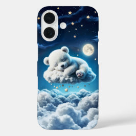 Funda iPhone 16 Oso Polar Cub belleza nubes esponjosas