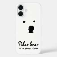 Oso polar en una camiseta de tormenta de nieve