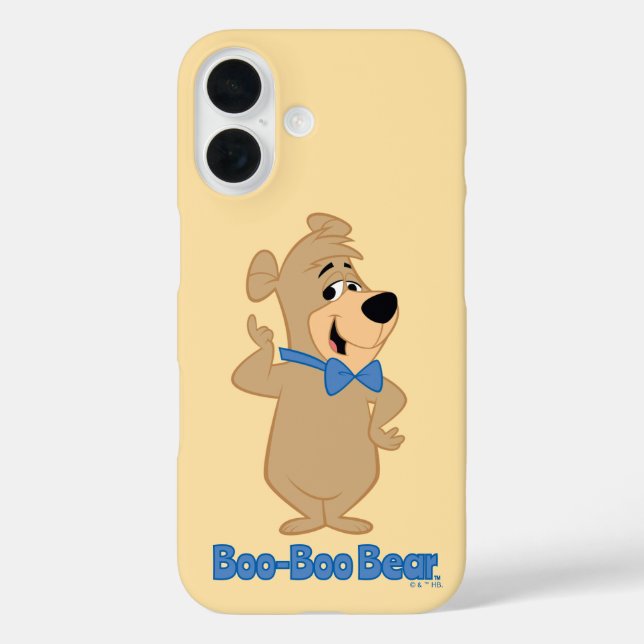 Funda iPhone 16 Oso Precocioso de Boo-Boo (Reverso )