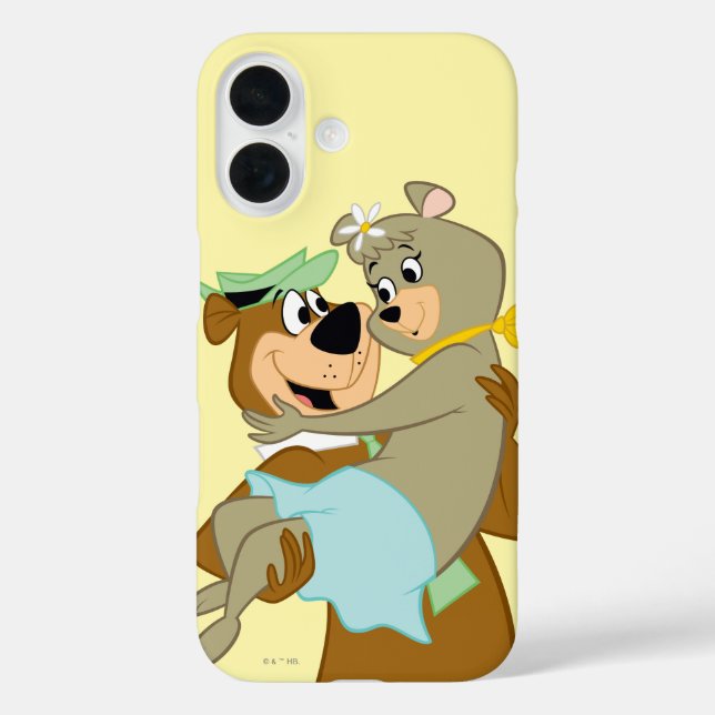 Funda iPhone 16 Oso Yogi Cargando Cindy Bear (Reverso )