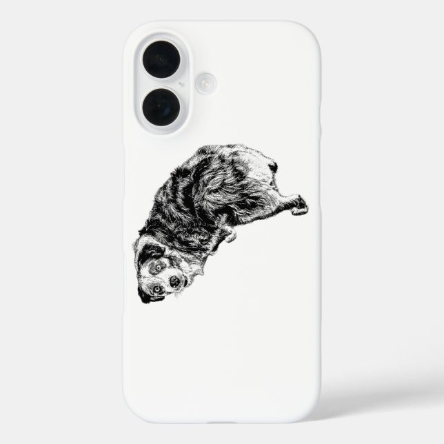 Funda iPhone 16 Over-the-Shoulder Aussie Dog Phone Case  (Reverso )