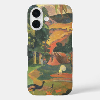 Funda iPhone 16 Paisaje con pavos reales por Paul Gauguin