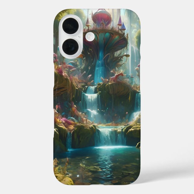 Funda iPhone 16 Paisaje de cascada mágico (Reverso )