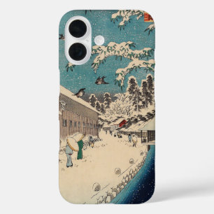 Funda iPhone 16 paisaje invernal de Hiroshige Japón ukiyo-e antigu