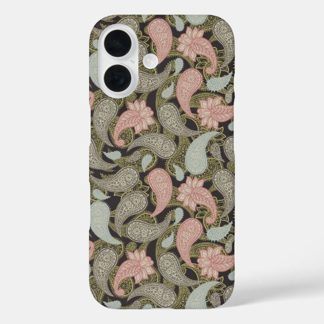Funda iPhone 16 Paisley Pattern  (Reverso )