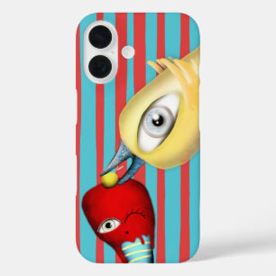 Funda iPhone 16 Pájaro amarillo fruta narrativa helado rojo rico