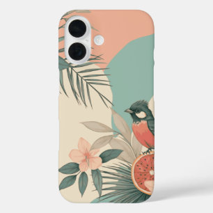 Funda iPhone 16 Pájaro bostezante tropical