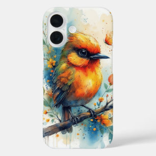 Funda iPhone 16 Pájaro Colorido Abstracto