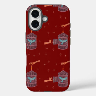 Funda iPhone 16 Pájaro libre Jaula para pájaros | Arte popular Man