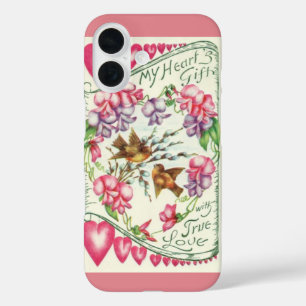 Funda iPhone 16 Pájaros de Amor Victorianos Vintage Día de San Val