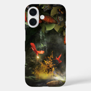 Funda iPhone 16 Pájaros Ibis Escarlata ROBANDO LA LUZ