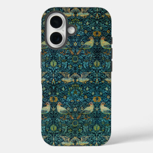 Funda iPhone 16 Pájaros y patrón floral de William Morris