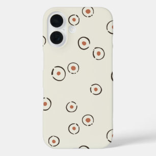 Funda iPhone 16 Paleta Retro Abstracta de Lunares Orgánicos