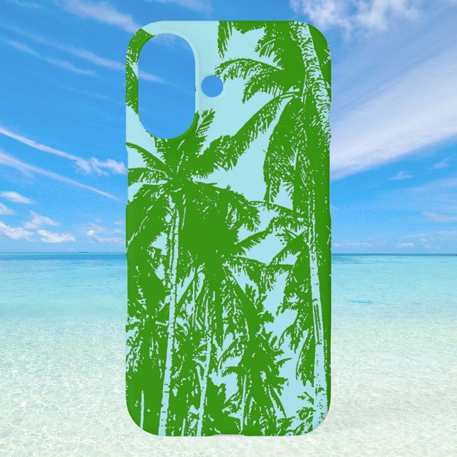 Funda iPhone 16 Palmeras tropicales silueteadas (Subido por el creador)